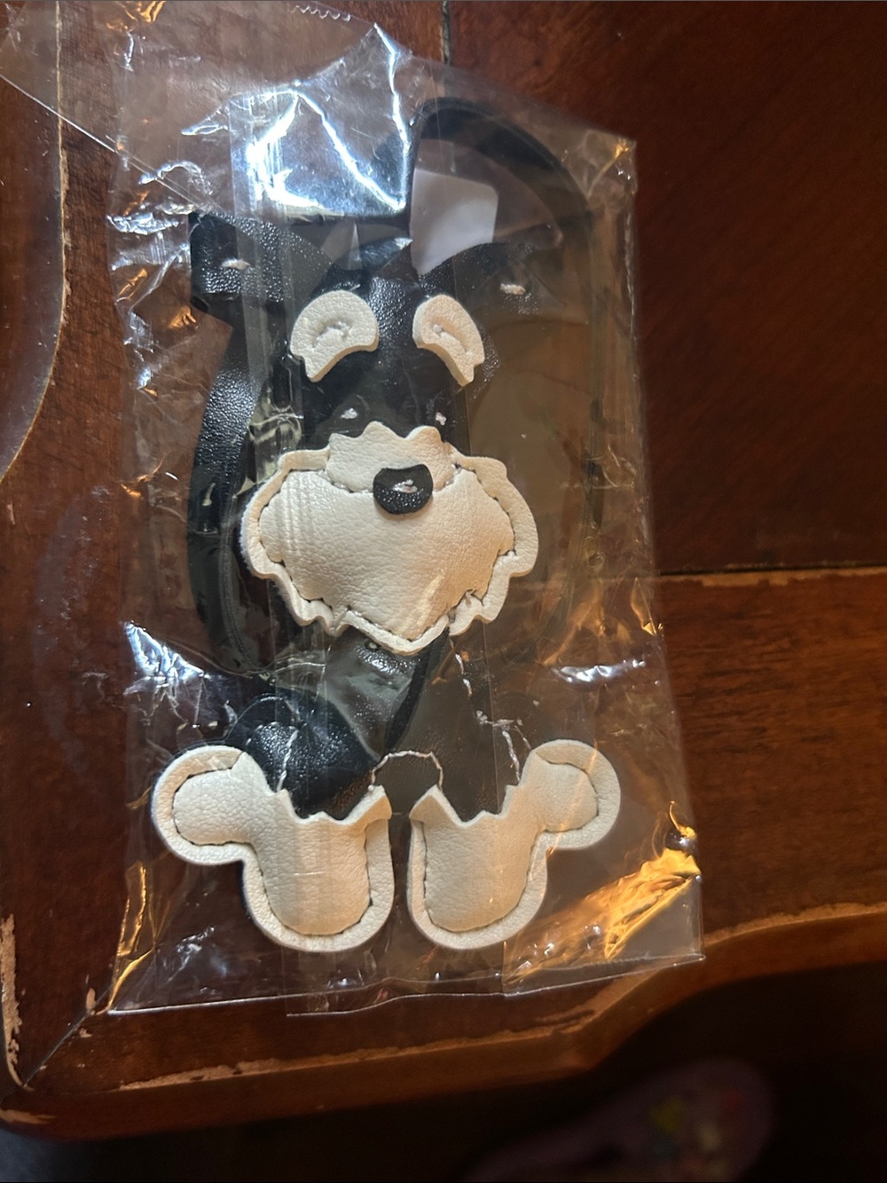 Kids Black and White Dog Backpack Charm - Unbranded
